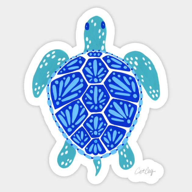 Sea Turtle Sticker by CatCoq